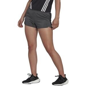 Adidas Shorts Women's Large Gray Pacer 3 Stripes Woven New